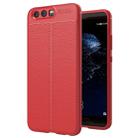 For Huawei P10 Plus Litchi Texture TPU Protective Back Cover Case (Red) - 1