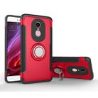 For Xiaomi  Redmi Note 4X Magnetic 360 Degree Rotation Ring Armor Protective Case(Red) - 1