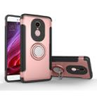 For Xiaomi  Redmi Note 4X Magnetic 360 Degree Rotation Ring Armor Protective Case(Rose Gold) - 1