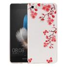 For Huawei  P8 Lite Maple Leaves Pattern IMD Workmanship Soft TPU Protective Case - 1