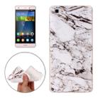 For Huawei P8 Lite White Marbling Pattern Soft TPU Protective Back Cover Case - 1