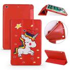 Unicorn Pattern Horizontal Flip PU Leather Case for iPad mini 3 / 2 / 1, with Three-folding Holder & Honeycomb TPU Cover - 1