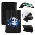 Music Panda Pattern Horizontal Flip PU Leather Case for iPad mini 3 / 2 / 1, with Three-folding Holder & Honeycomb TPU Cover - 1