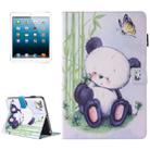 For iPad mini 4 / 3 / 2 / 1 Painting Panda Pattern Horizontal Flip Leather Case with Holder & Wallet & Card Slots & Pen Slot - 1