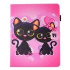 For iPad mini 4 / 3 / 2 / 1 Painting Two Cats Pattern Horizontal Flip Leather Case with Holder & Wallet & Card Slots & Pen Slot - 2