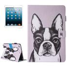 For iPad mini 4 / 3 / 2 / 1 Painting Bulldog Pattern Horizontal Flip Leather Case with Holder & Wallet & Card Slots & Pen Slot - 1