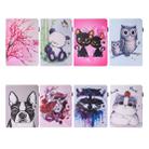 For iPad mini 4 / 3 / 2 / 1 Painting Colorful Raccoon Pattern Horizontal Flip Leather Case with Holder & Wallet & Card Slots & Pen Slot - 9