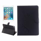 For iPad Pro 9.7inch Pressed Flowers Butterfly Pattern Horizontal Flip PU Leather Case with Magnetic Buckle & Holder & Card Slots & Wallet(Black) - 1