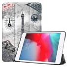 Retro Tower Pattern Custer Texture Horizontal Flip PU Leather Case for iPad Mini 2019 / Mini 4 , with Three-folding Holder & Sleep / Wake-up Function - 1