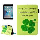 For iPad mini 4 / 3 / 2 / 1 Lucky Clove  Pattern Horizontal Flip Leather Case with Holder & Wallet & Card Slots & Sleep / Wake-up Function & Pen Slot - 1