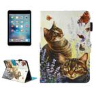 For iPad mini 4 / 3 / 2 / 1 Cats and Butterflies Pattern Horizontal Flip Leather Case with Holder & Wallet & Card Slots & Sleep / Wake-up Function & Pen Slot - 1