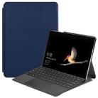 Custer Texture Laptop Bag Leather Case for Microsoft Surface Go(Dark Blue) - 1