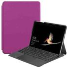 Custer Texture Laptop Bag Leather Case for Microsoft Surface Go(Purple) - 1