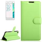 Litchi Texture Horizontal Flip Leather Case with Holder & Card Slots & Wallet for Sony Xperia XA(Green) - 1