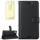 Litchi Texture Horizontal Flip Leather Case with Holder & Card Slots & Wallet for Sony Xperia X Performance(Black) - 1