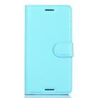 Litchi Texture Horizontal Flip Leather Case with Holder & Card Slots & Wallet for Sony Xperia X Performance(Blue) - 2