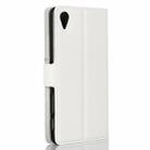 Litchi Texture Horizontal Flip Leather Case with Holder & Card Slots & Wallet for Sony Xperia X Performance(White) - 3