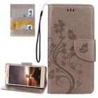 For Xiaomi  Redmi 3 Pro / 3s Butterflies Love Flowers Embossing Horizontal Flip Leather Case with Holder & Card Slots & Wallet & Lanyard(Grey) - 1