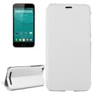 Horizontal Flip Leather Case with Holder for DOOGEE Y200(White) - 1