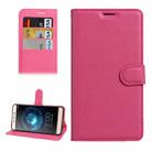 For Letv Le Max 2 Litchi Texture Horizontal Flip Leather Case with Holder & Card Slots & Wallet(Magenta) - 1
