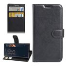 For Sony Xperia X Compact Texture Horizontal Flip Leather Case with Holder & Card Slots & Wallet(Black) - 1