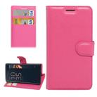 For Sony Xperia X Compact Texture Horizontal Flip Leather Case with Holder & Card Slots & Wallet(Magenta) - 1