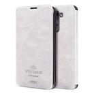 MOFI VINTAGE for LG Stylus 2 / K520 Crazy Horse Texture Horizontal Flip Leather Case with Card Slot & Holder(White) - 1