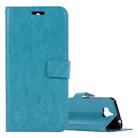 For Huawei  Y5 (2017) Crazy Horse Texture Horizontal Flip Leather Case with Holder & Card Slots & Wallet & Photo Frame (Blue) - 1