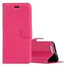 For Huawei  Honor 9 Crazy Horse Texture Horizontal Flip Leather Case with Holder & Card Slots & Wallet & Photo Frame (Magenta) - 1