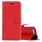 For Huawei  Honor 9 Crazy Horse Texture Horizontal Flip Leather Case with Holder & Card Slots & Wallet & Photo Frame (Red) - 1