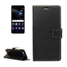For Huawei  P10 Litchi Texture Horizontal Flip Leather Case with Holder & Card Slots & Wallet(Black) - 1