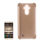 For Huawei  Mate 9 Transparent Horizontal Flip Leather Case with Sleep / Wake-up Function(Gold) - 1