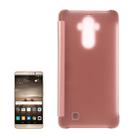For Huawei  Mate 9 Transparent Horizontal Flip Leather Case with Sleep / Wake-up Function(Rose Gold) - 1