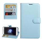 For DOOGEE X9 Litchi Texture Horizontal Flip Leather Case with Holder & Card Slots & Wallet (Blue) - 1