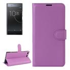 For Sony Xperia XZ Premium Litchi Texture Horizontal Flip Leather Case with Holder & Card Slots & Wallet(Purple) - 1