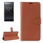 For Sony Xperia XZ Premium Litchi Texture Horizontal Flip Leather Case with Holder & Card Slots & Wallet(Brown) - 1