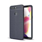 For OPPO  R11s Litchi Texture TPU Protective Case(Navy Blue) - 1