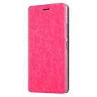 MOFI for Lenovo K6 Note Crazy Horse Texture Horizontal Flip Leather Case with Holder(Magenta) - 1