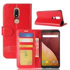Crazy Horse Texture Horizontal Flip Leather Case for Wiko View Prime, with Holder & Card Slots & Wallet(Red) - 1
