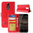 For CUBOT  Note Plus Crazy Horse Texture Horizontal Flip Leather Case with Holder & Card Slots & Wallet (Red) - 1