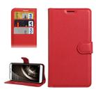 For QiKU 360 Q5 Litchi Texture Horizontal Flip PU Leather Case with Holder & Card Slots & Wallet(Red) - 1