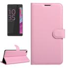 For Sony Xperia XA Ultra Litchi Texture Horizontal Flip Leather Case with Magnetic Buckle & Holder & Card Slots & Wallet(Pink) - 1