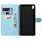 For Sony Xperia XA Ultra Litchi Texture Horizontal Flip Leather Case with Magnetic Buckle & Holder & Card Slots & Wallet(Blue) - 4