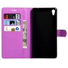 For Sony Xperia XA Ultra Litchi Texture Horizontal Flip Leather Case with Magnetic Buckle & Holder & Card Slots & Wallet(Purple) - 4