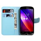 For Asus ZenFone GO / ZB452KG Litchi Texture Horizontal Flip Leather Case with Magnetic Buckle & Holder & Card Slots & Wallet(Blue) - 5