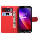 For Asus ZenFone GO / ZB452KG Litchi Texture Horizontal Flip Leather Case with Magnetic Buckle & Holder & Card Slots & Wallet(Red) - 5