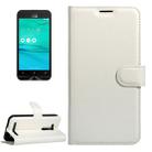 For Asus ZenFone GO / ZB452KG Litchi Texture Horizontal Flip Leather Case with Magnetic Buckle & Holder & Card Slots & Wallet(White) - 1