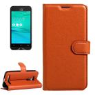 For Asus ZenFone GO / ZB452KG Litchi Texture Horizontal Flip Leather Case with Magnetic Buckle & Holder & Card Slots & Wallet(Brown) - 1