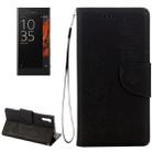 For Sony Xperia XZ Power Butterflies Embossing Horizontal Flip Leather Case with Holder & Card Slots & Wallet & Lanyard(Black) - 1