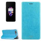 MOFI for OnePlus 5 Crazy Horse Texture Horizontal Flip Leather Case with Holder (Blue) - 1